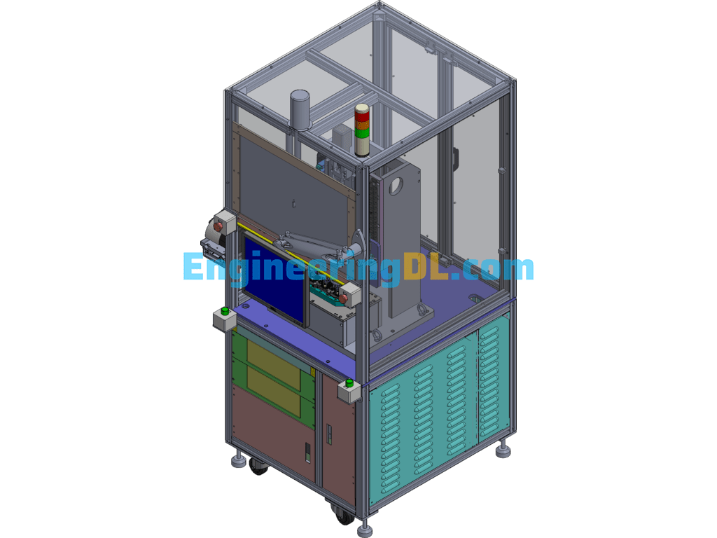 Automotive Knob Testing Equipment 3D Exported Free Download