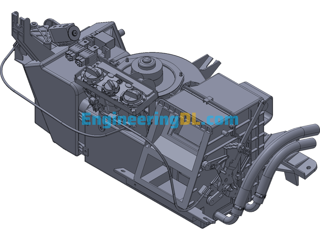 Car Heater Assembly 3D Exported Free Download
