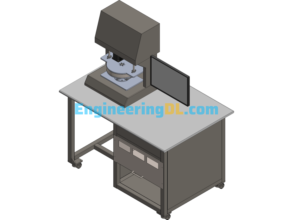 Automotive Gas Cap Sealing Test Machine 3D Exported Free Download