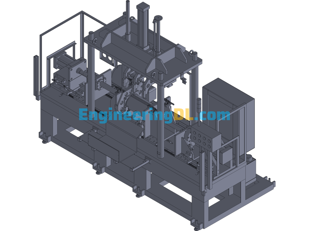 Auto Muffler Body Forming Machine 3D Exported Free Download