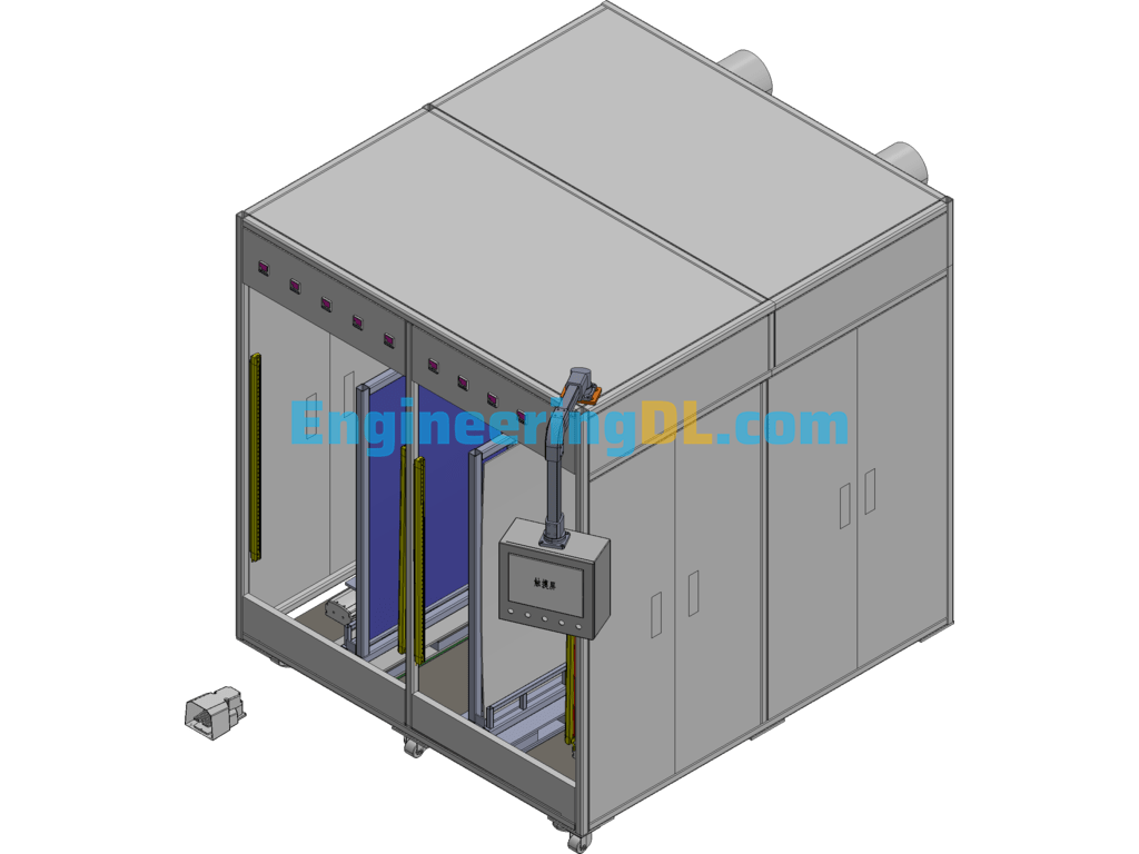 Auto Glass Duplex Heating Non-Standard Equipment 3D Exported Free Download