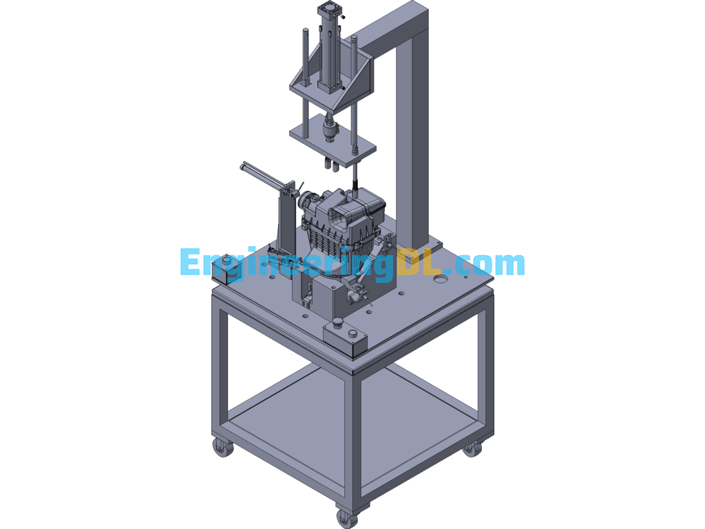 Automobile Air Filter Assembly And Testing Machine Equipment 3D Exported Free Download