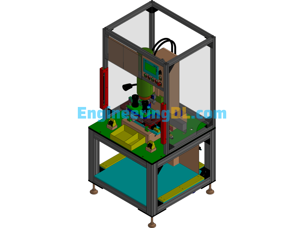 Crank Riveting Machine For Automotive Industry 3D Exported Free Download