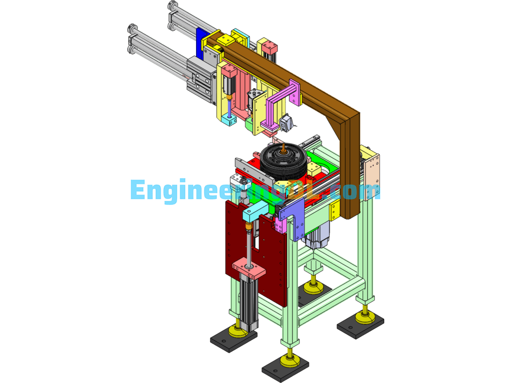 Automobile Wheel Rim Processing Equipment SolidWorks, 3D Exported Free Download