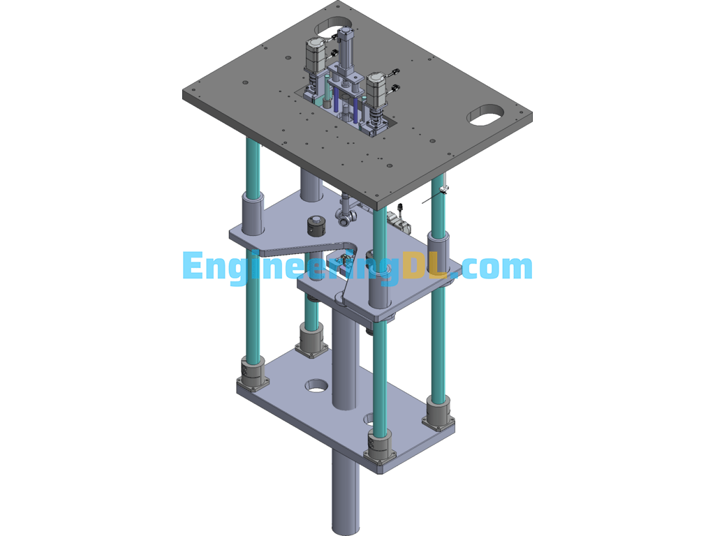 Automotive Steering Fixed Joint Press-In Assembly Device (PPT Detail) SolidWorks, 3D Exported Free Download