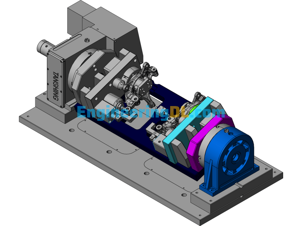 Four-Axis Machining Fixture For Automotive Steering Knuckle SolidWorks Free Download