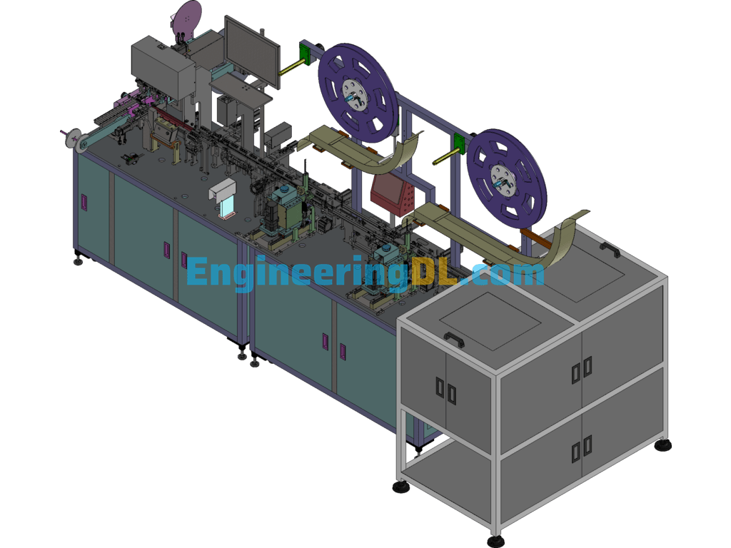 Automotive Connector Plug-End Packaging Integrated Machine SolidWorks Free Download