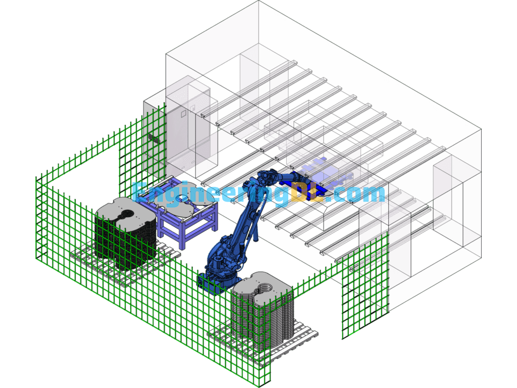 Automatic Loading And Unloading Solution For Automotive Sheet Metal Parts SolidWorks Free Download
