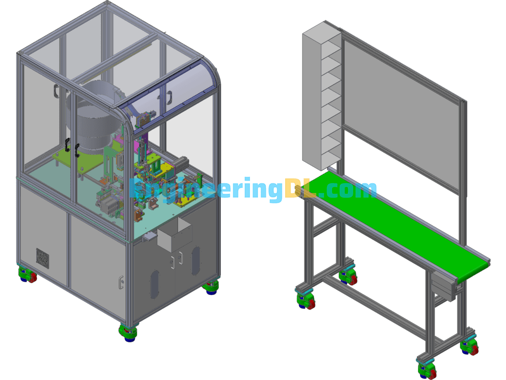 Auto Door Handle Automatic Assembly Machine 3D Exported Free Download