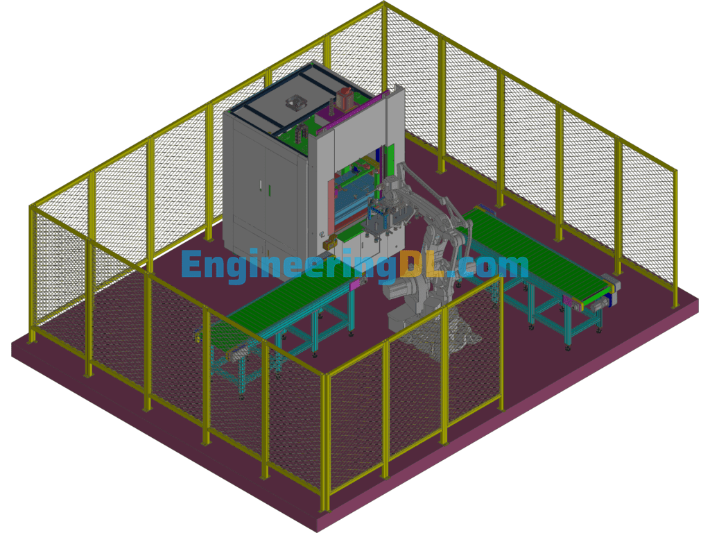 Automotive Door Panel Plastic Part Welding Workstation Design 3D Exported Free Download