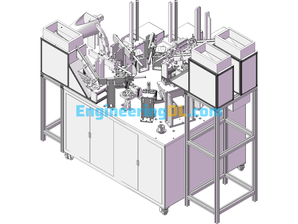 Automatic Assembly Machine For Automotive Valve Plate Assembly (SW Design) SolidWorks Free Download