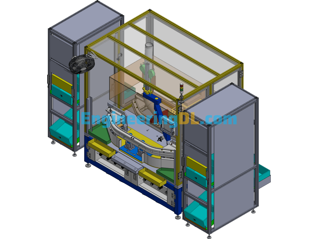 Auto Bumper Assembly Assembly Table 3D Exported Free Download