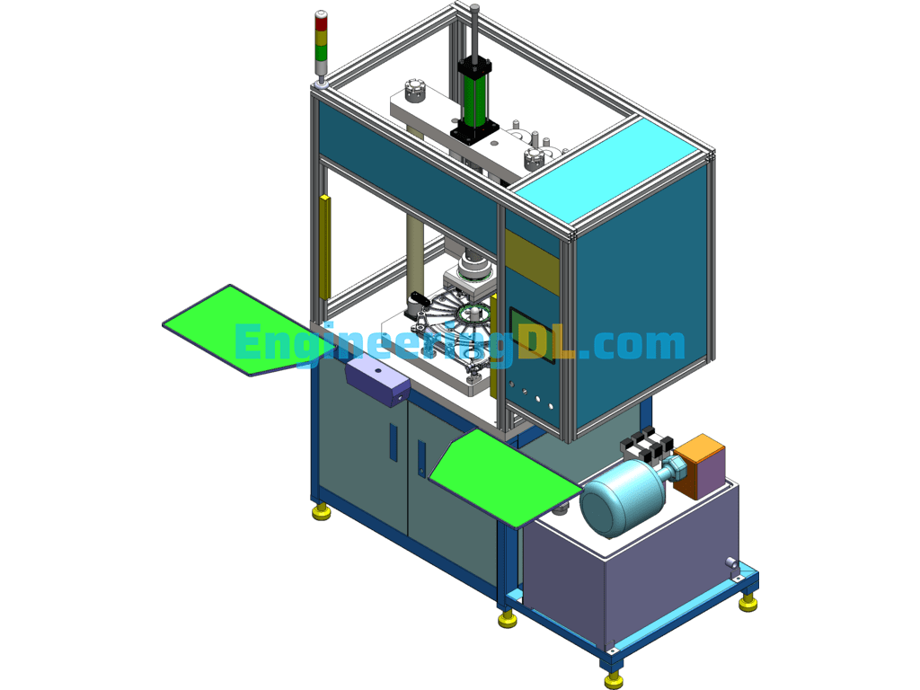 Auto Parts Oil Seal Press Fitting Machine SolidWorks Free Download
