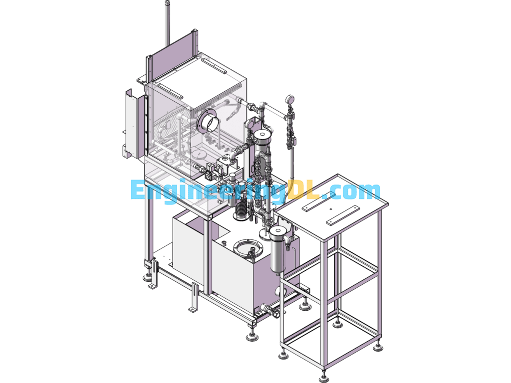 Auto Parts Washing Machine (Rotary Washing + Drying Integrated Equipment) SolidWorks Free Download