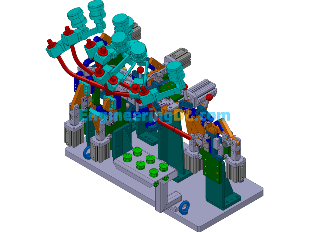 Auto Parts Welding Tooling 3D Exported Free Download