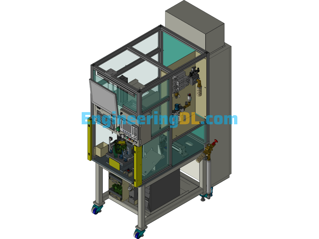 Auto Assembly And Inspection Tightening Machine For Auto Parts Production Line 3D Exported Free Download