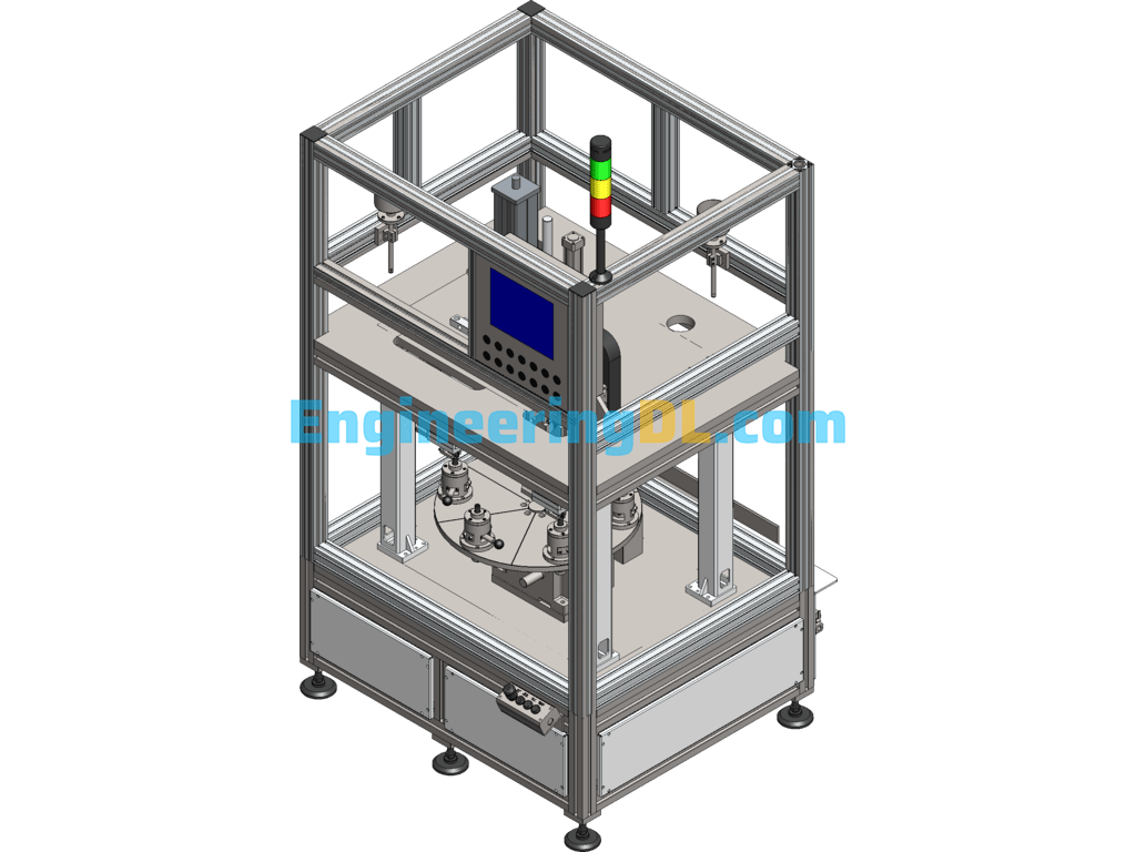 Oil Pump Distributor Assembly Machine (Press Fitting Machine) SolidWorks, AutoCAD Free Download