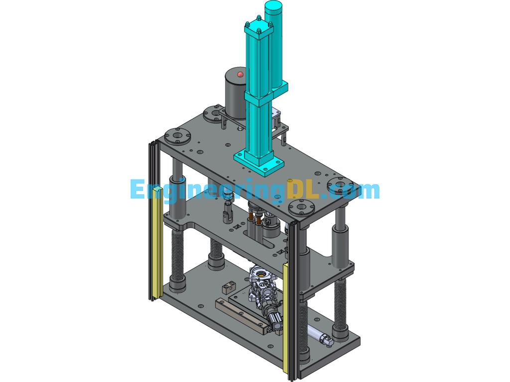 Oil Pump Steel Ball Press Fitting Mechanism SolidWorks, 3D Exported Free Download