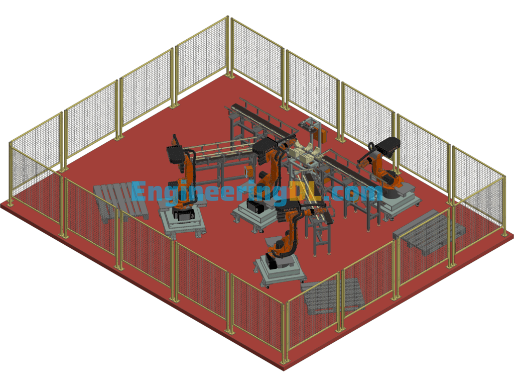 Design Of Automatic Inspection Line For Oil Tank Welds 3D Exported Free Download