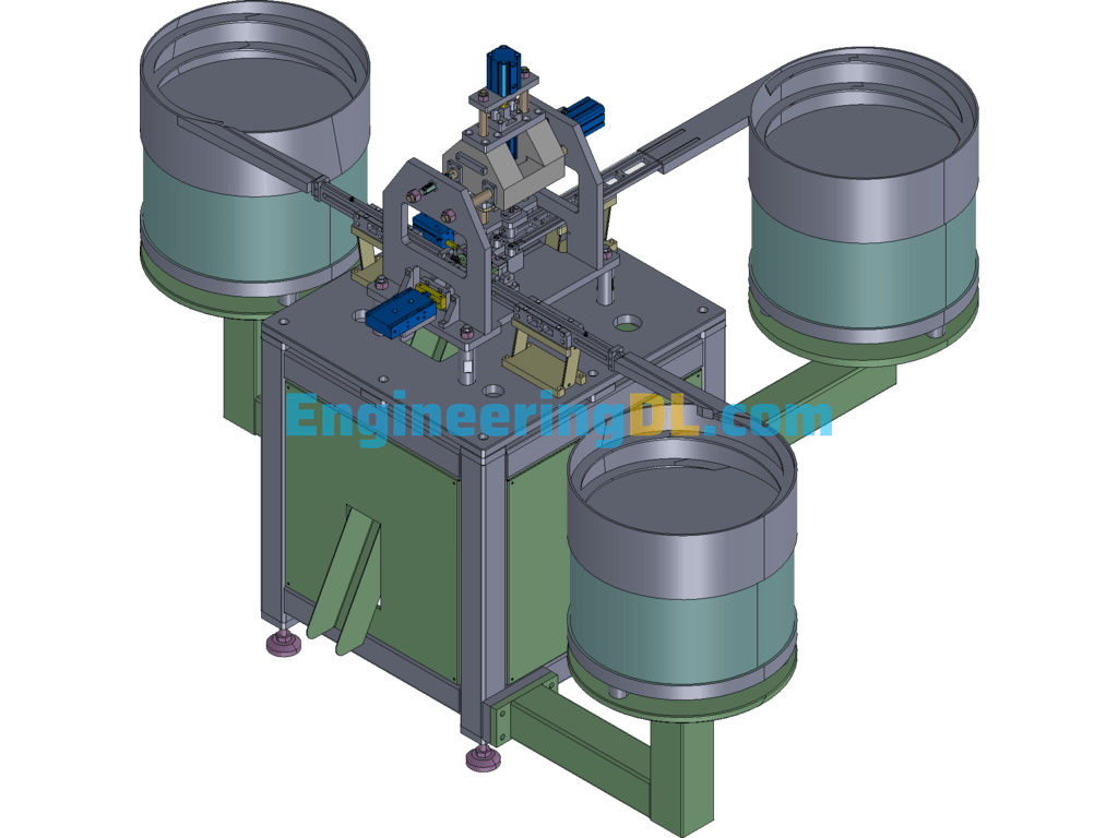 Oil Cylinder Buffer Spool Assembly Machine 3D Exported Free Download