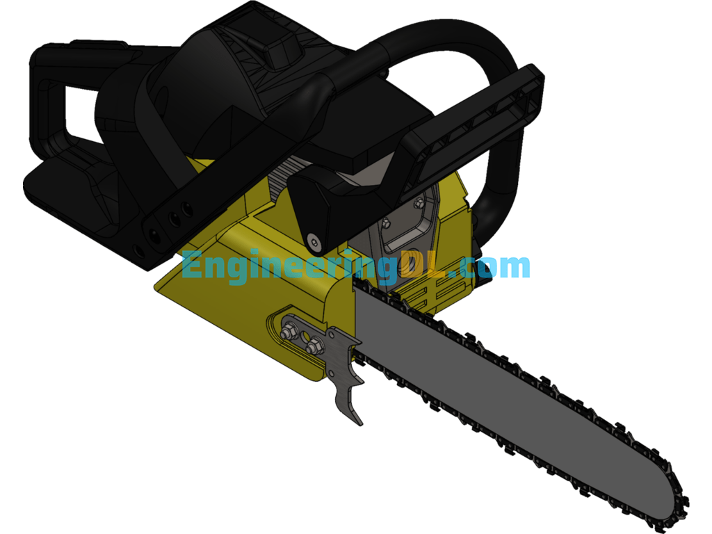 Chainsaw SolidWorks, 3D Exported Free Download