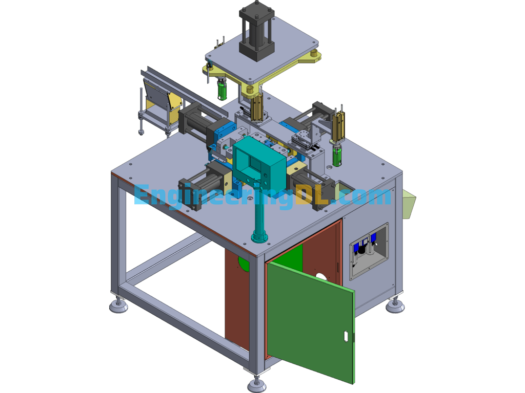Oil Mister Shell Punching Machine Oil And Water Filter Automatic Punching Machine SolidWorks, AutoCAD, 3D Exported Free Download