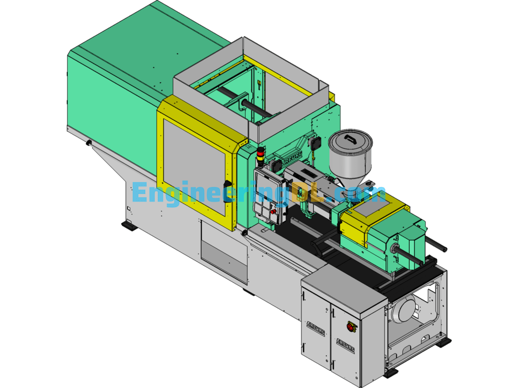 Frank Injection Molding Machine SolidWorks, 3D Exported Free Download