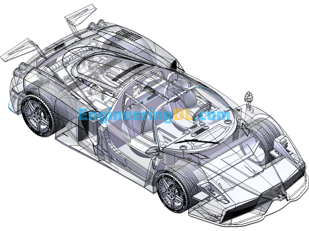 Ferrari Enzo Sports Car SolidWorks Free Download