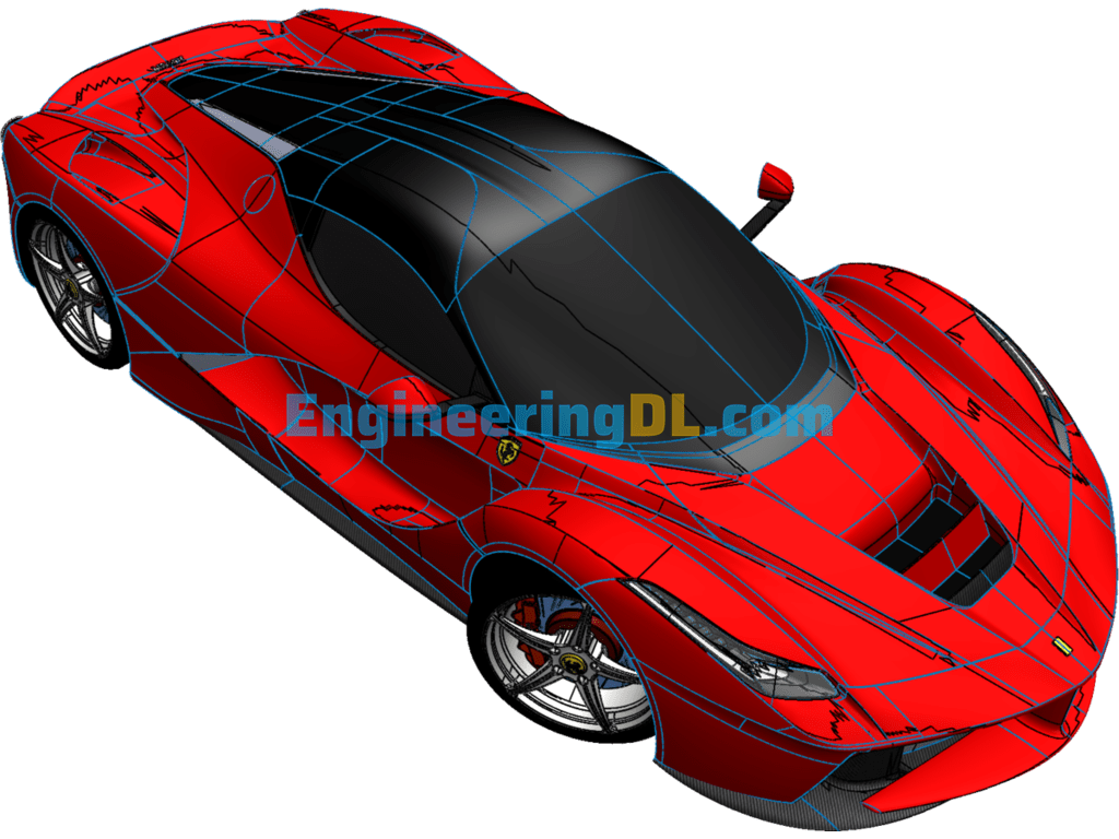 Ferrari LaFerrari Sports Car SolidWorks, 3D Exported Free Download