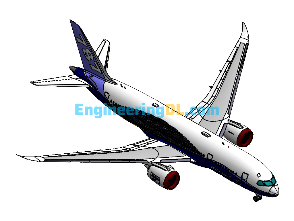 Boeing 787 Airliner Model SolidWorks Free Download
