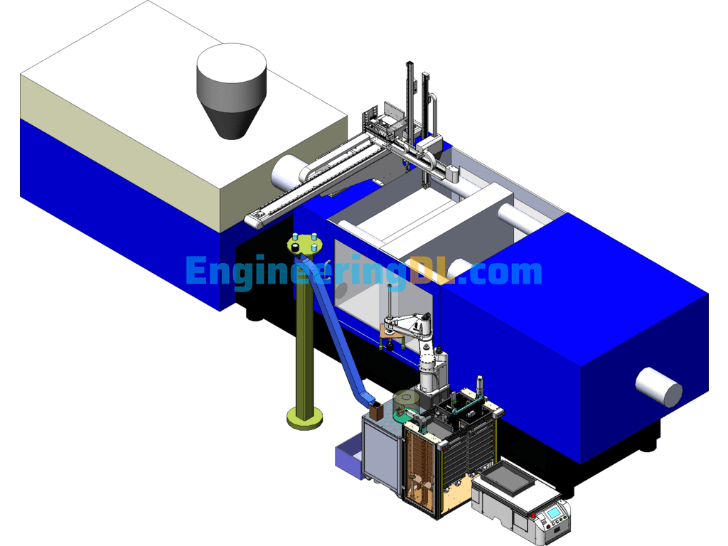 Injection Molding Product Inspection Palletizing Equipment (Detailed PPT Explanation Included) SolidWorks, 3D Exported Free Download