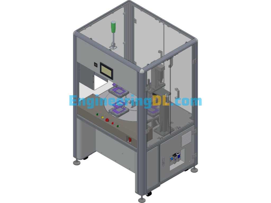 Injection Molded Parts Top Cover Hot Pressing Machine 3D Exported Free Download