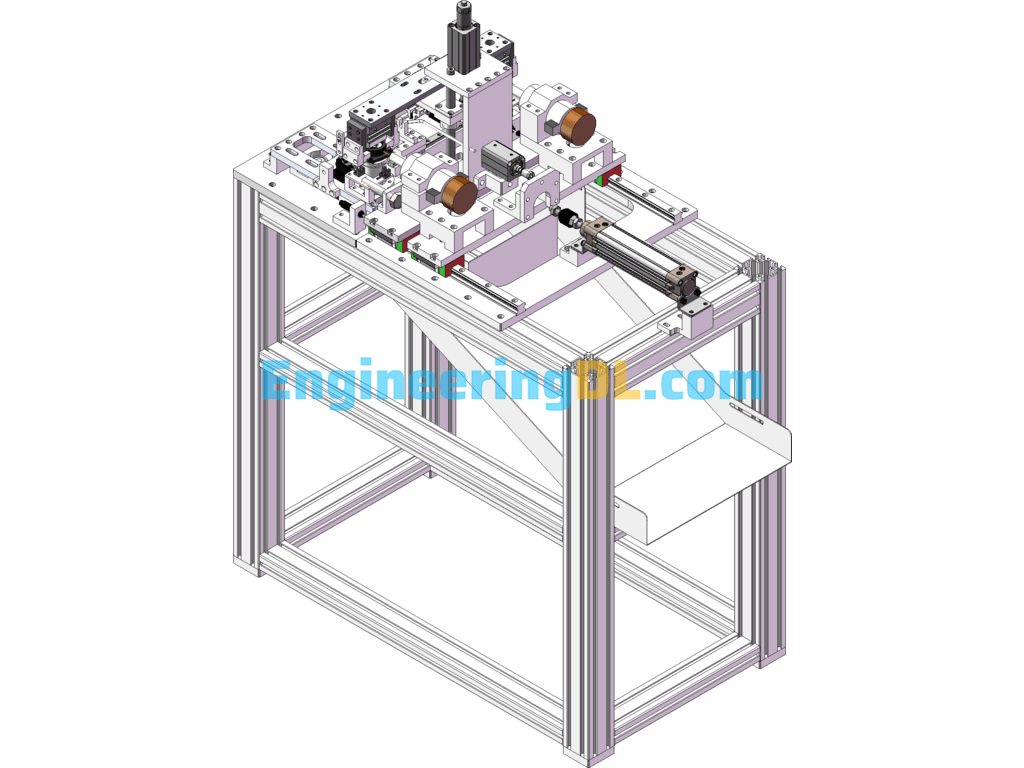 Deburring Machine For Injection Molded Parts SolidWorks, 3D Exported Free Download