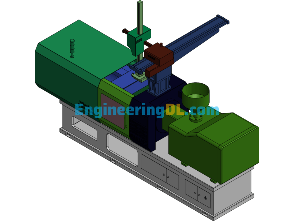 Injection Molding Machine Model SolidWorks, 3D Exported Free Download