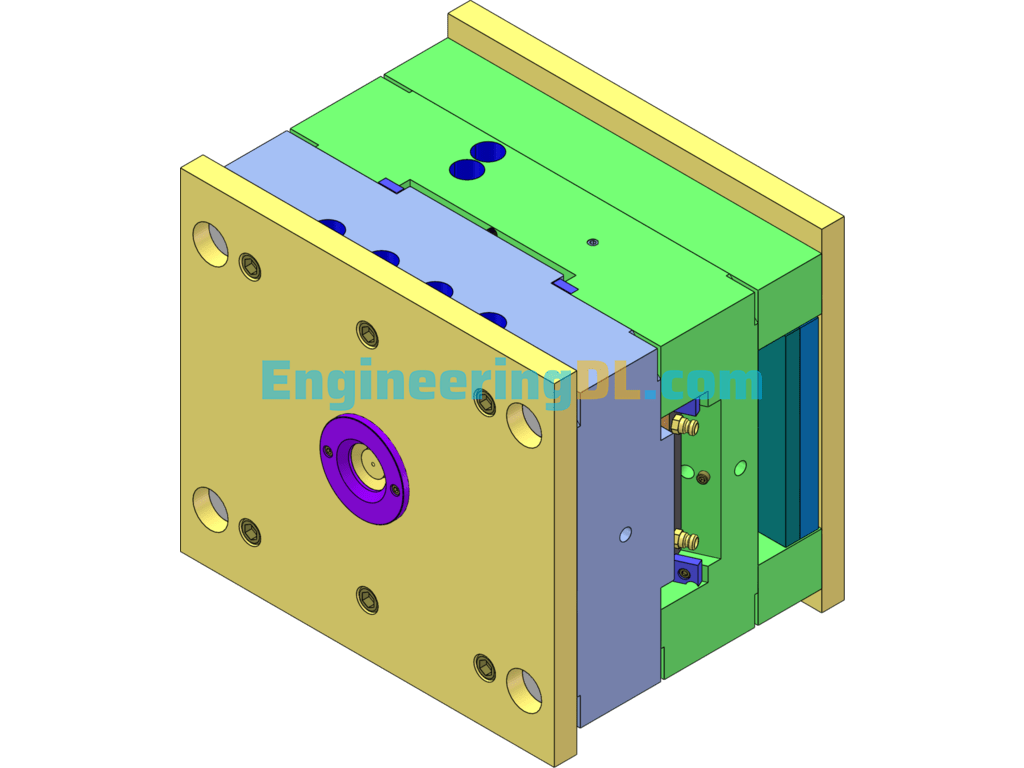 Injection Mold Design SolidWorks, 3D Exported Free Download