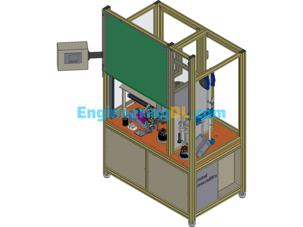 Pump Body Assembly Screwing Machine SolidWorks, 3D Exported Free Download