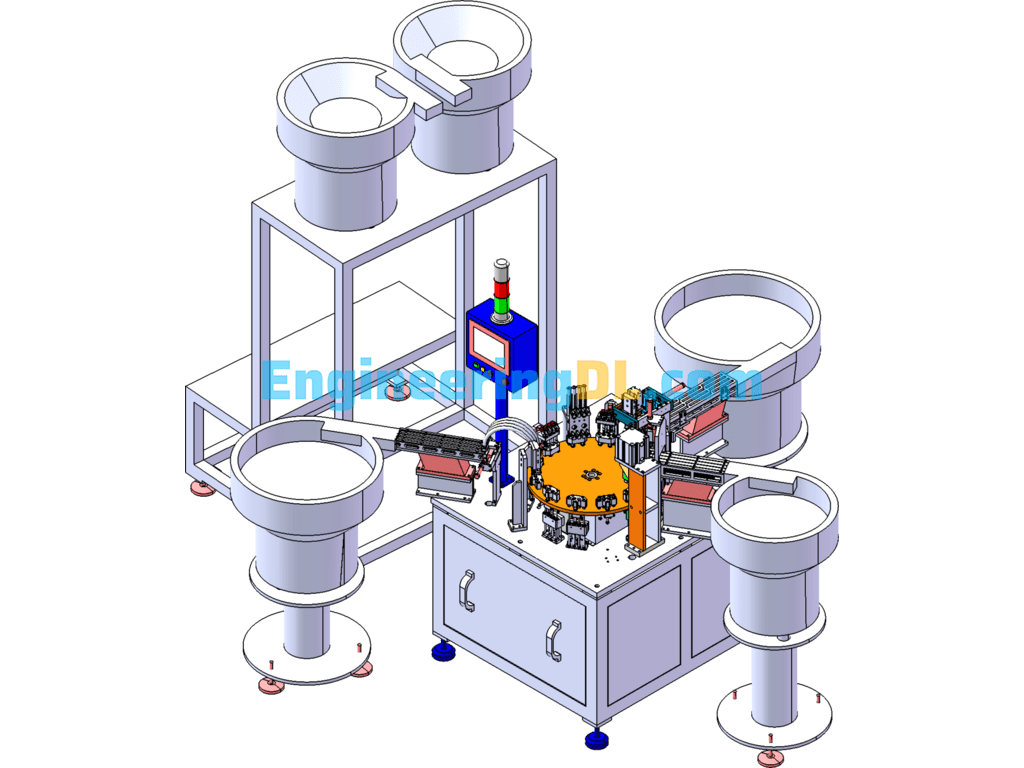 Shampoo Bottle Cap Assembly Machine SolidWorks Free Download