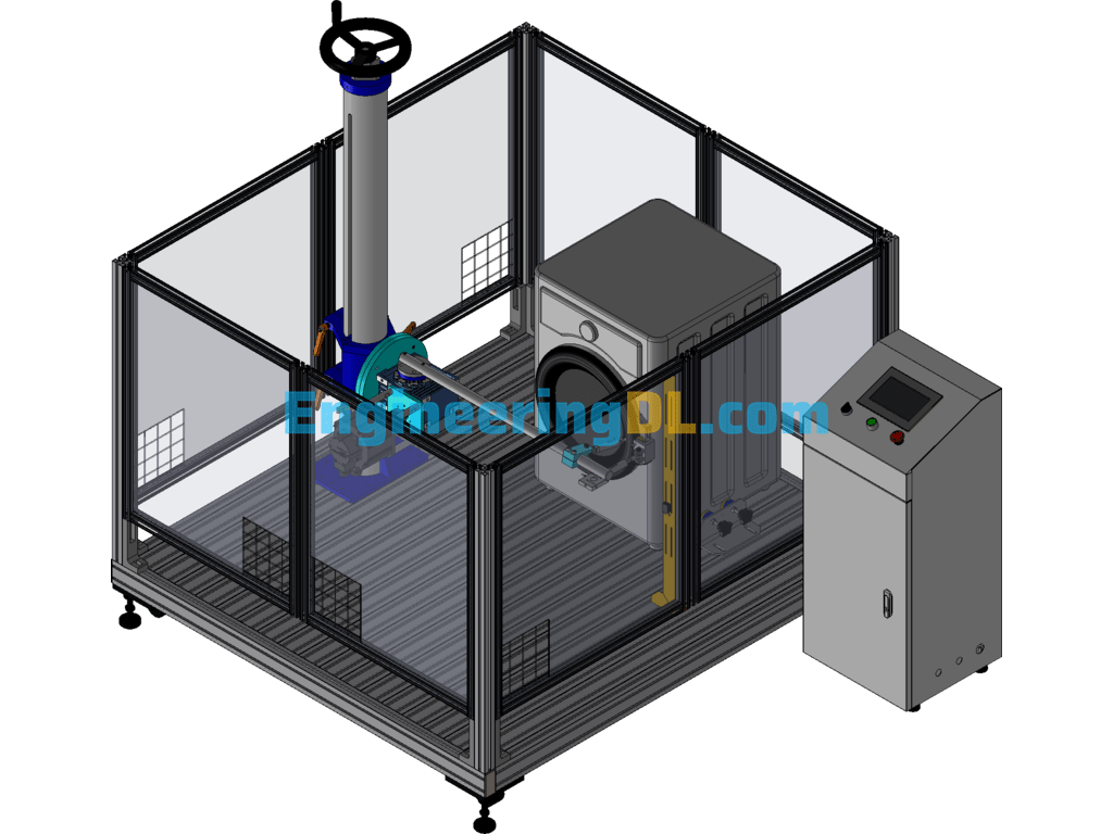 Washing Machine (Refrigerator) Door Opening And Closing Life Test Equipment 3D Exported Free Download