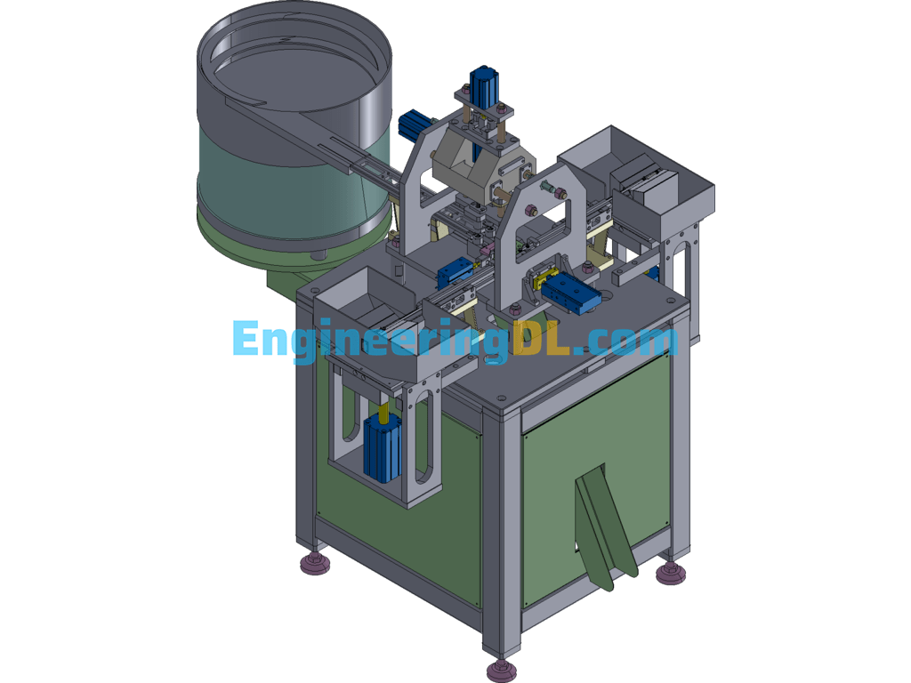 Piston Rod O-Ring Automatic Assembly Machine SolidWorks, 3D Exported Free Download