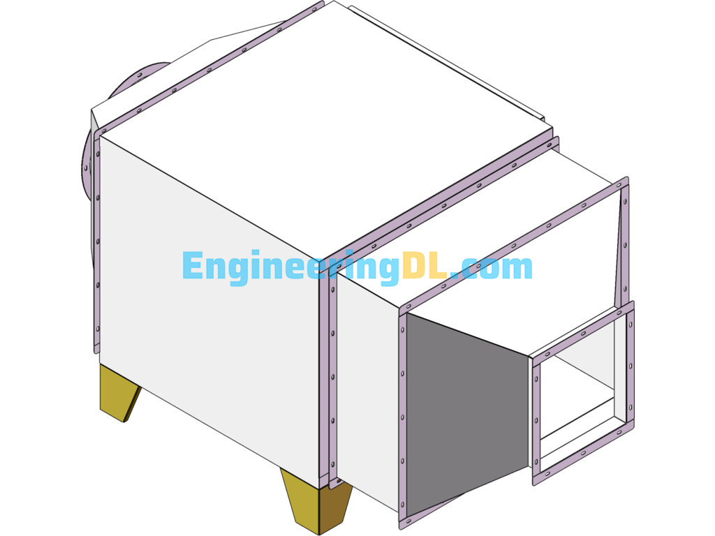 Activated Carbon Filter Box 1200X1200X1200 SolidWorks Free Download