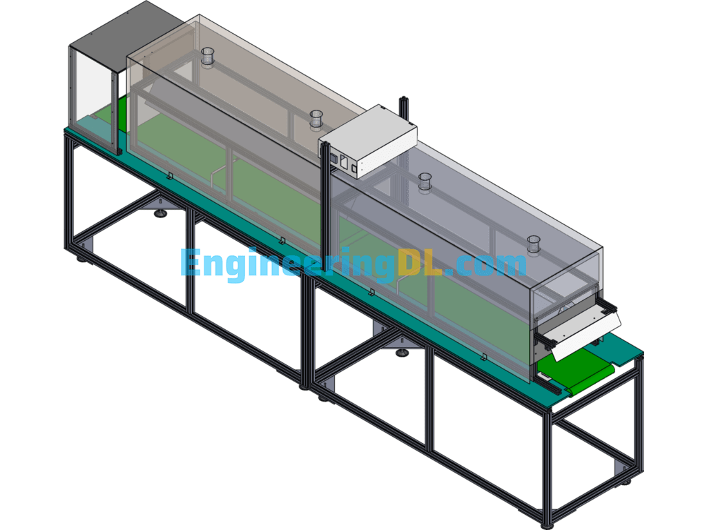 Flow Line Air-Drying Line Automatic Integrated Design Model SolidWorks, 3D Exported Free Download