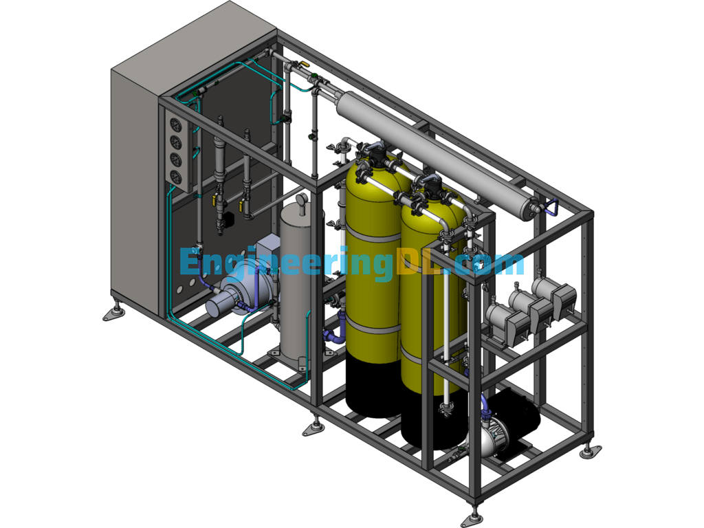 Desalination Machine SolidWorks, 3D Exported Free Download