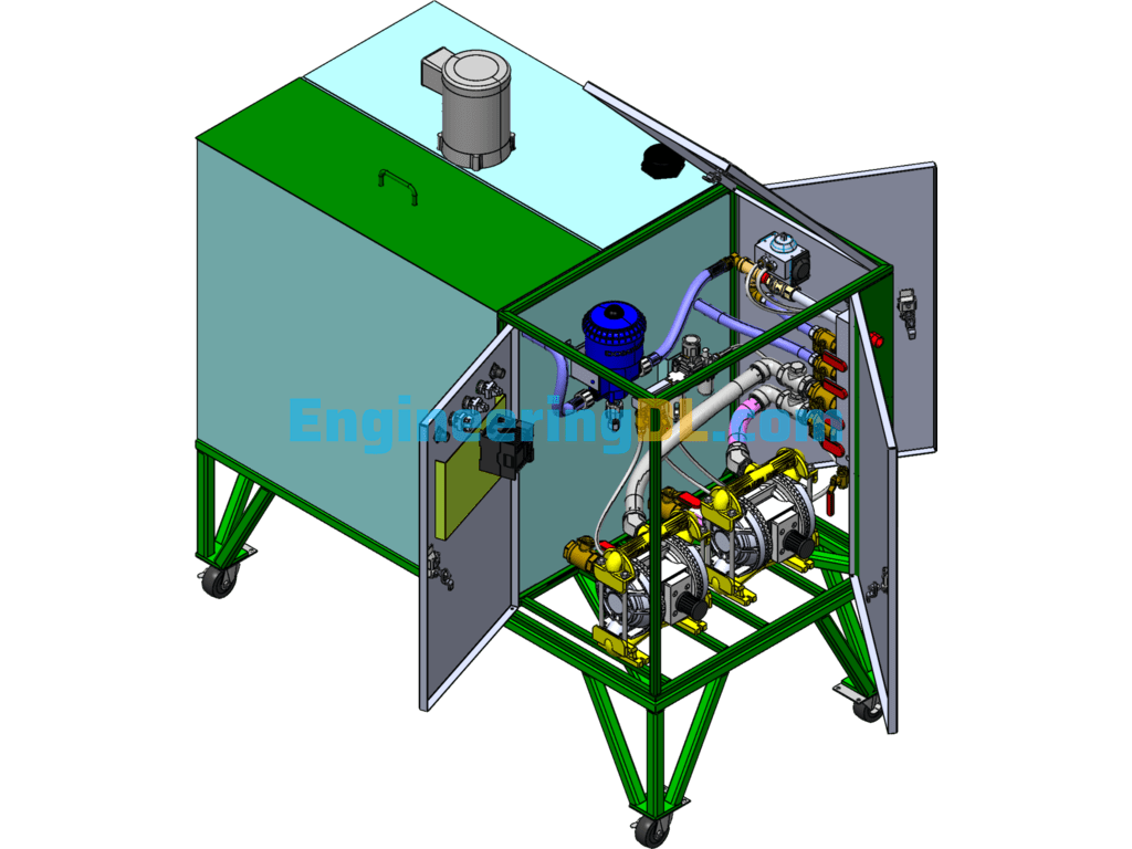 Liquid Oil Automatic Mixer 3D Model SolidWorks, 3D Exported Free Download