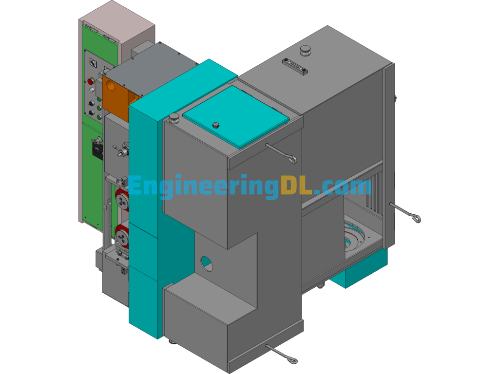 Hydraulic Wire Rolling Machine 3D Exported Free Download