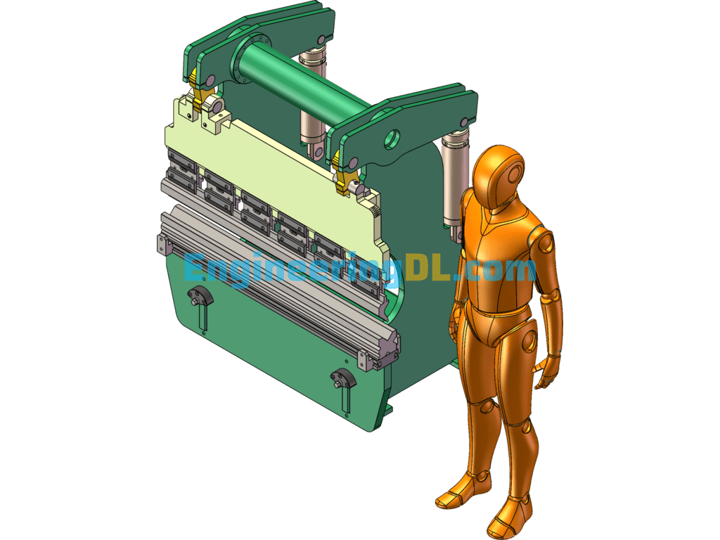 Hydraulic Bending Machine SolidWorks, 3D Exported Free Download