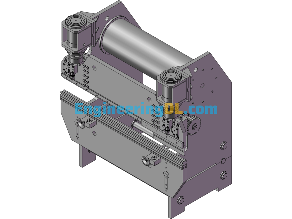 Hydraulic Bending Machine Model SolidWorks, 3D Exported Free Download
