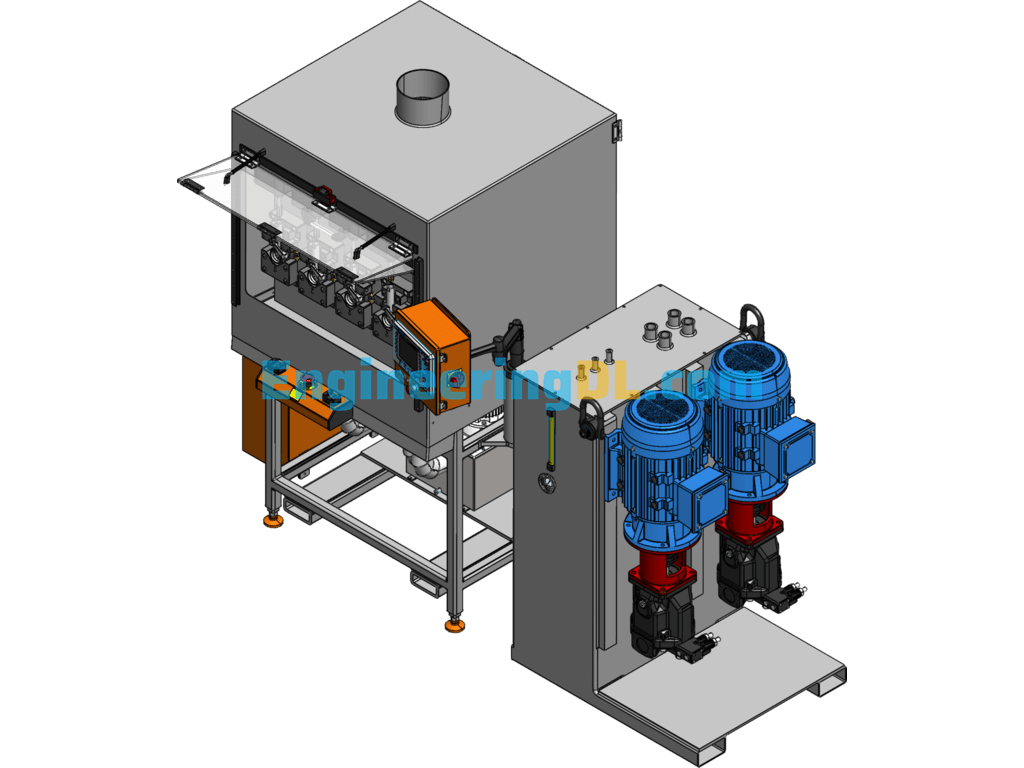 Hydraulic Tapping Machine Model SolidWorks, 3D Exported Free Download