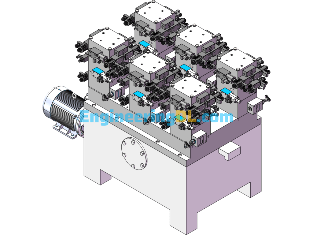 Hydraulic Station Model SolidWorks, AutoCAD Free Download