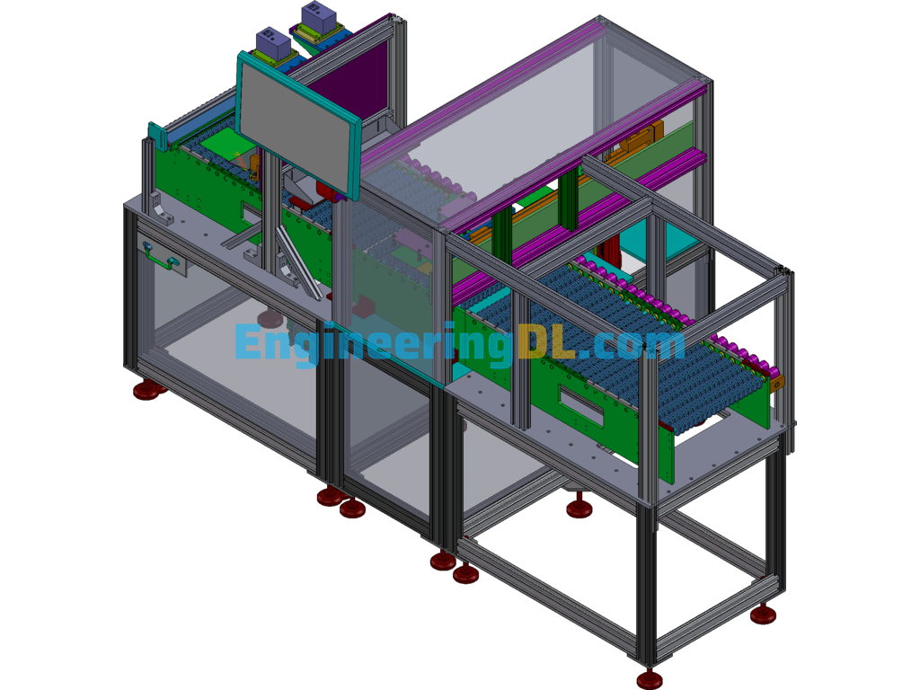 LCD Panel AOI Inspection Machine SolidWorks, 3D Exported Free Download