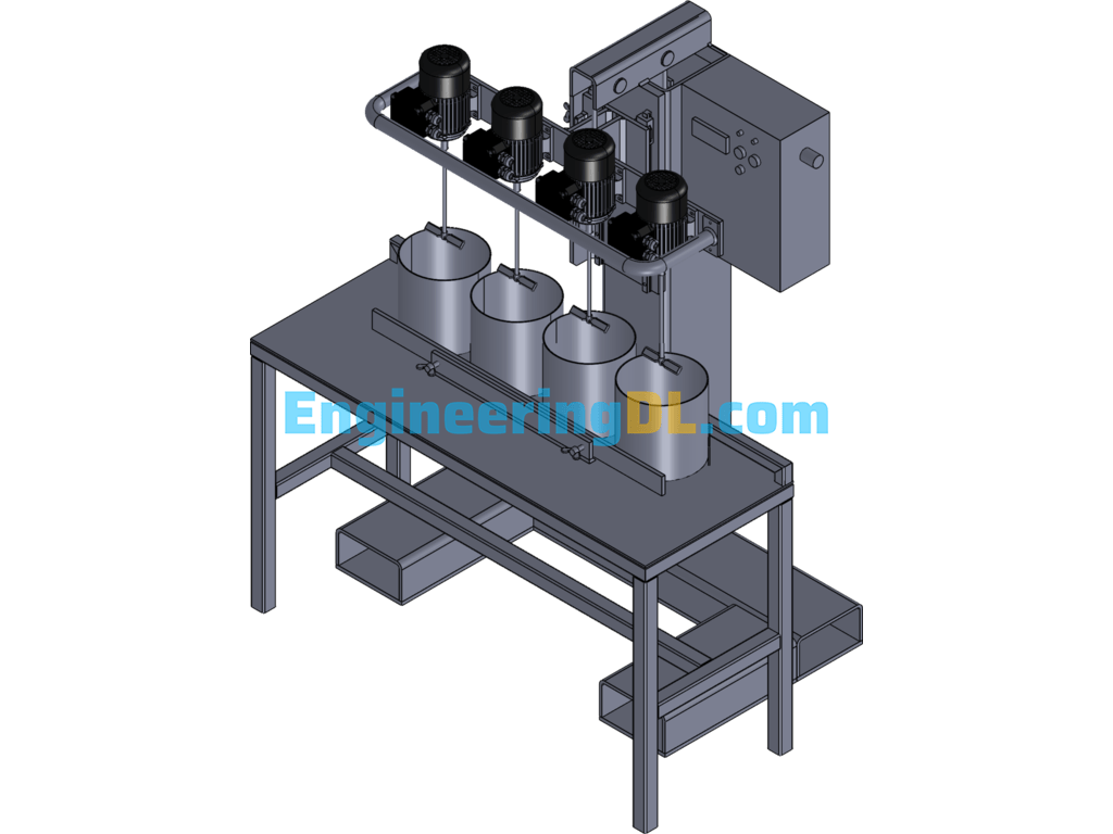 Mixer Equipment Model Of Hybrid Type SolidWorks Free Download